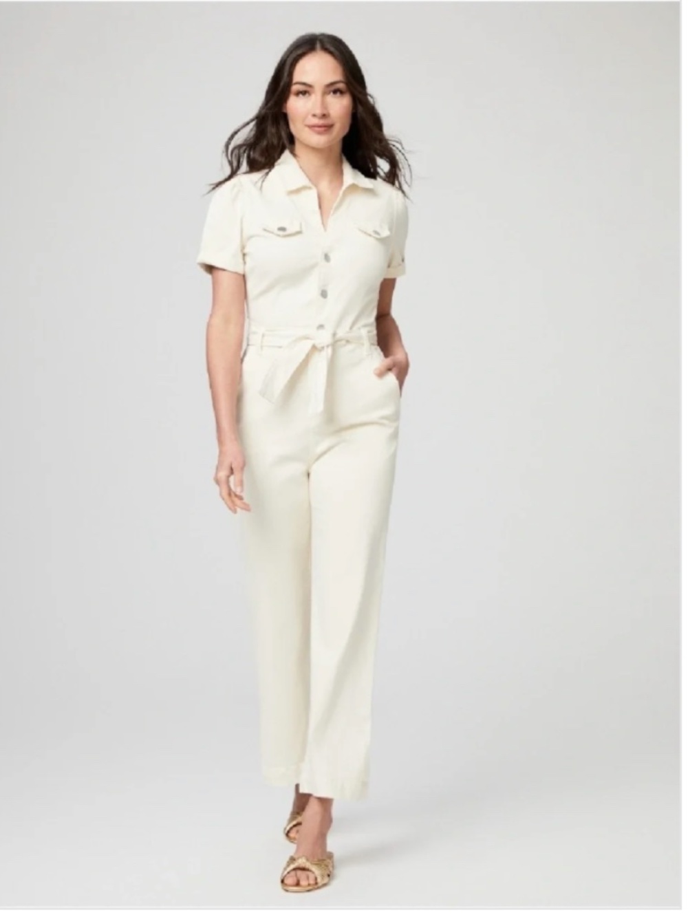 PAIGE Cream Denim Jumper